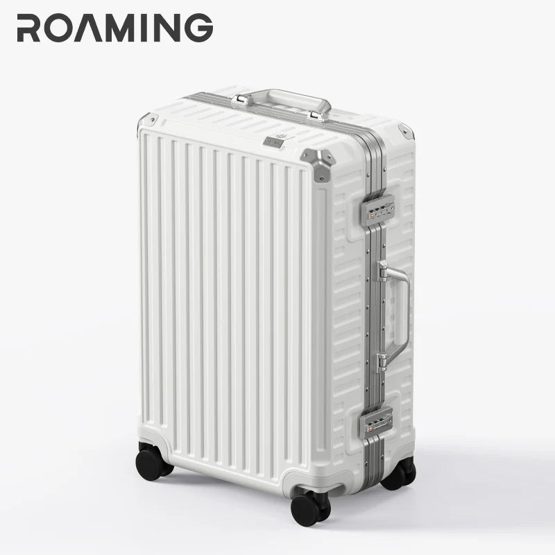 Roaming 2026 New Aluminum Frame Suitcase Fashion Hardshell Travel Bag for Men And Women 20 Inch Carry-On Luggage