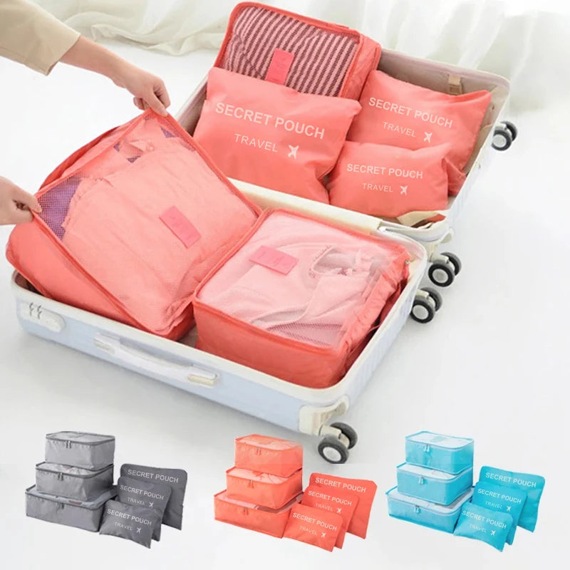 6-Piece Packing Cube Set | Travel Organizer Bags