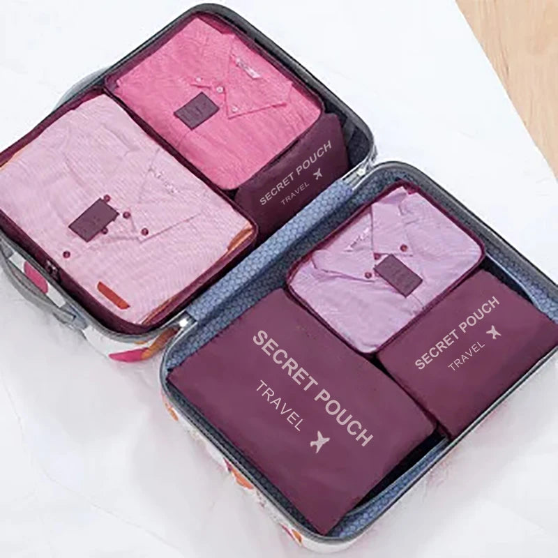 6-Piece Packing Cube Set | Travel Organizer Bags
