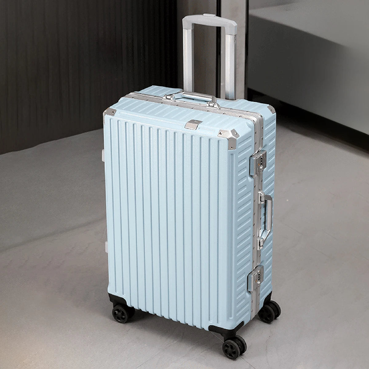 Trolley Luggage 20 24 26 28" Aluminum Frame Rolling Luggage Case USB Travel Suitcase on Wheels Combination Lock Carry on Luggage