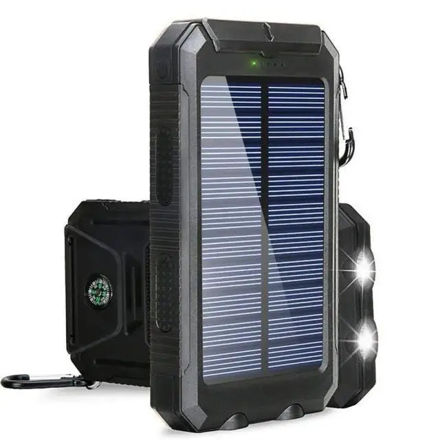 Solar Power Bank 80000mAh Portable Charging Poverbank External Battery Charger Strong Light LDE Light for All Smartphones