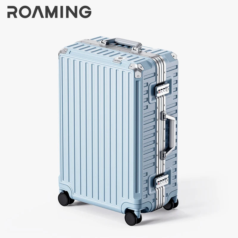 Roaming 2026 New Aluminum Frame Suitcase Fashion Hardshell Travel Bag for Men And Women 20 Inch Carry-On Luggage