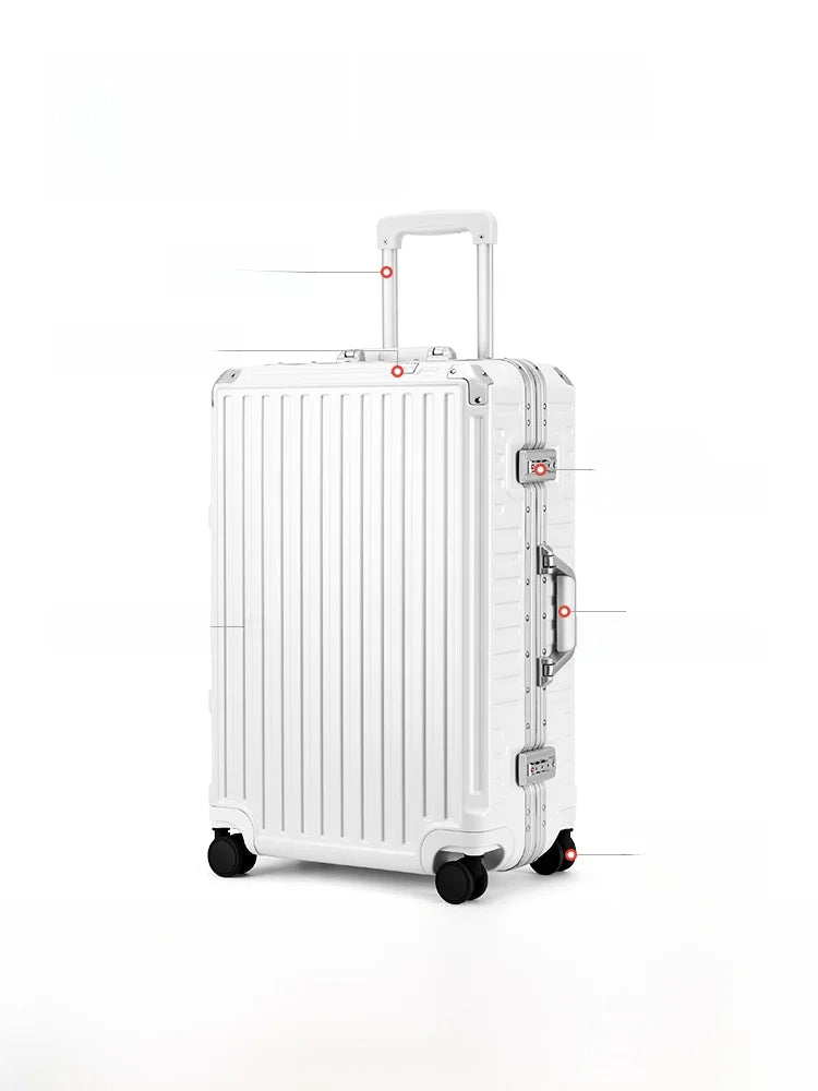 Roaming 2026 New Aluminum Frame Suitcase Fashion Hardshell Travel Bag for Men And Women 20 Inch Carry-On Luggage