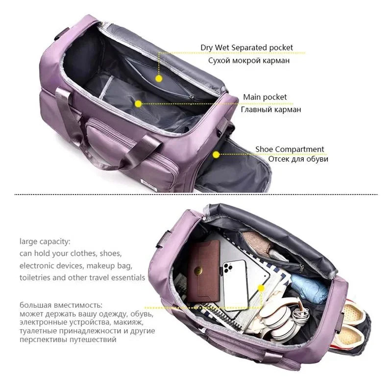 LuxeCarry Weekender Bag | Shoe Compartment + Travel Ready