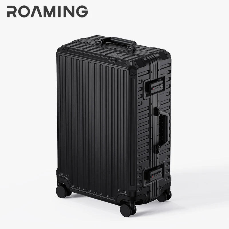 Roaming 2026 New Aluminum Frame Suitcase Fashion Hardshell Travel Bag for Men And Women 20 Inch Carry-On Luggage