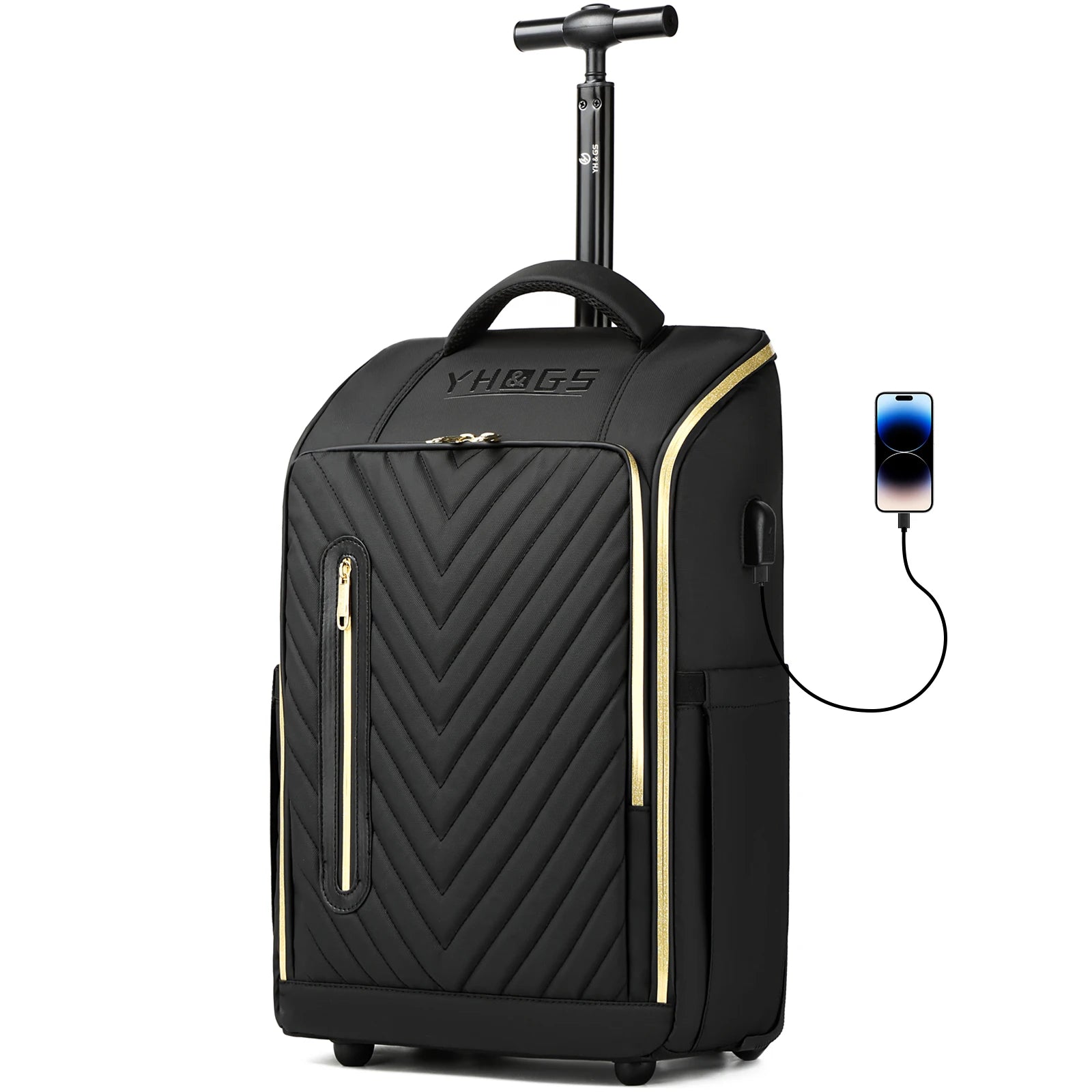 Travel Trolley Rolling backpacks for Man Wheeled backpack On Wheels luggage Rolling Bag for Boardable 15.6in Laptop Bag with USB