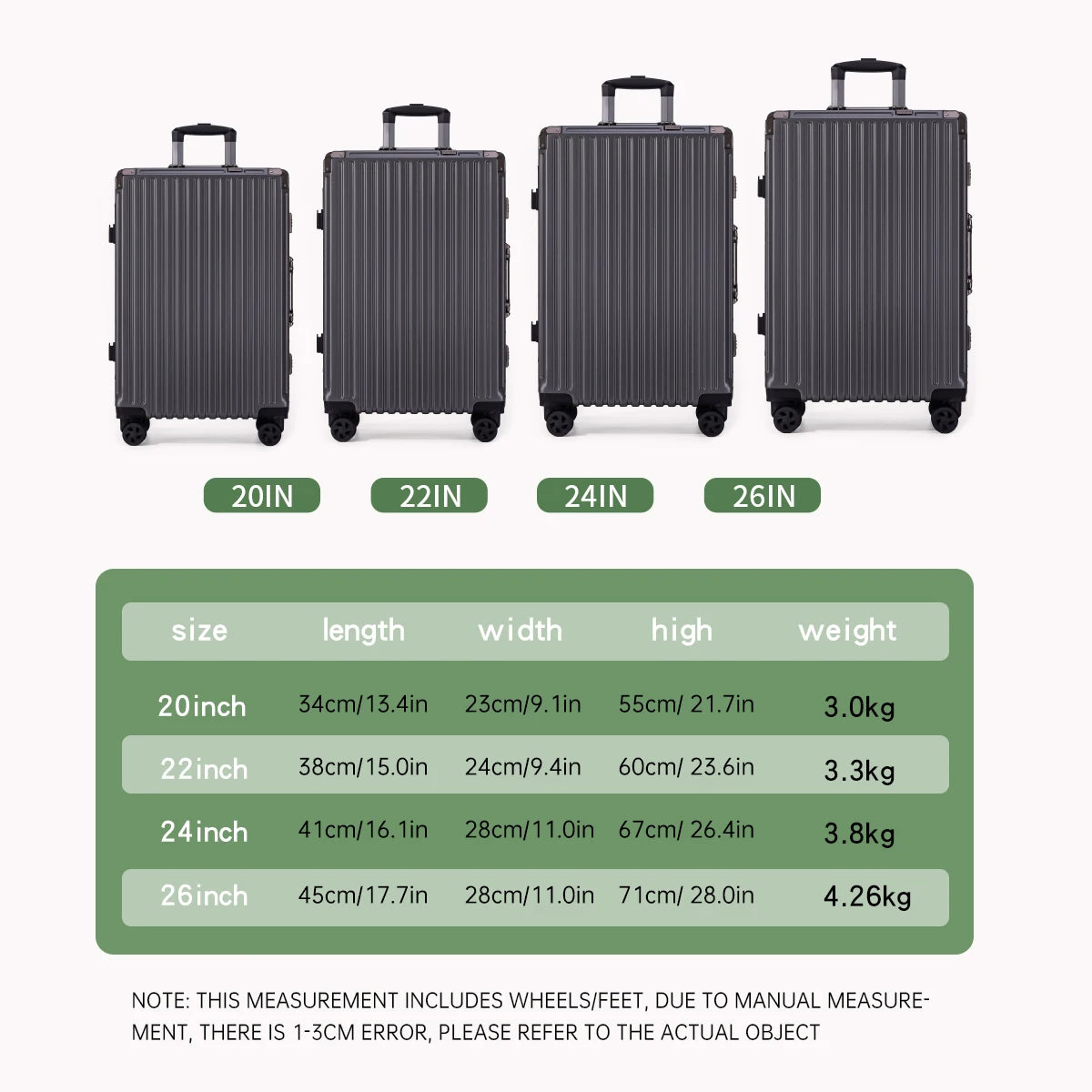 Trolley Luggage 20 24 26 28" Aluminum Frame Rolling Luggage Case USB Travel Suitcase on Wheels Combination Lock Carry on Luggage