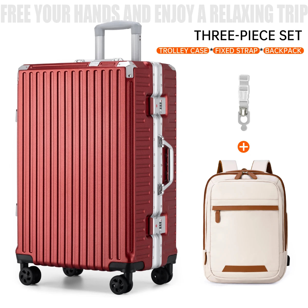 Trolley Luggage 20 24 26 28" Aluminum Frame Rolling Luggage Case USB Travel Suitcase on Wheels Combination Lock Carry on Luggage