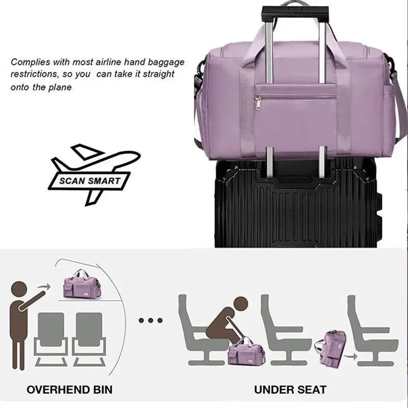 LuxeCarry Weekender Bag | Shoe Compartment + Travel Ready